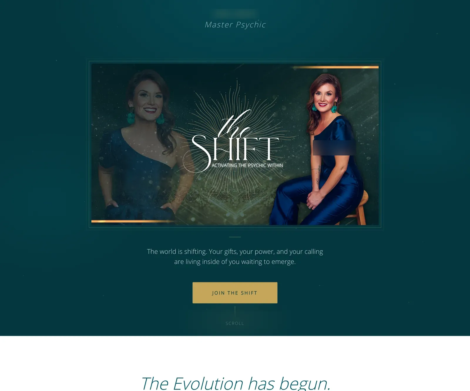 Launch funnel sales page in a dark teal colourway