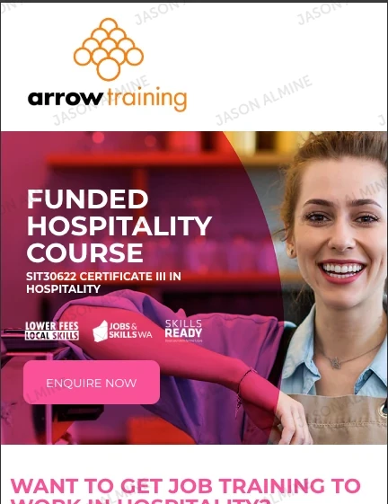Arrow Training: hospitality course mobile