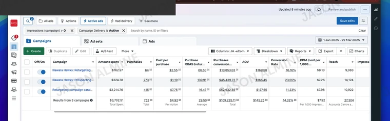 NBL Store: purchase value and spend
