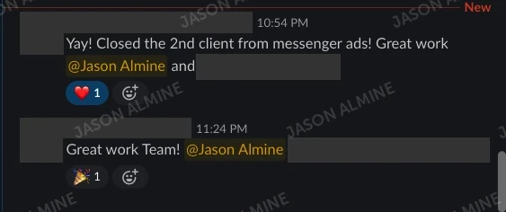 A 2nd client from Messenger ads