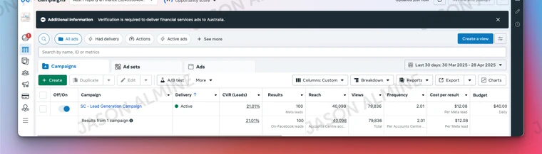 Australian Property Finance: lead generation